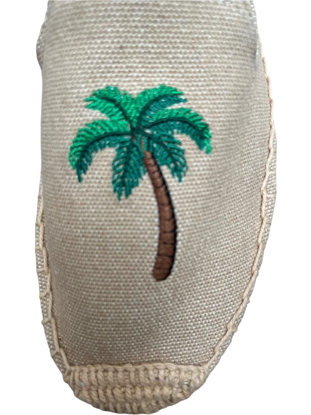 Sea Star Canvas Palm Embroidered Espadrilles
